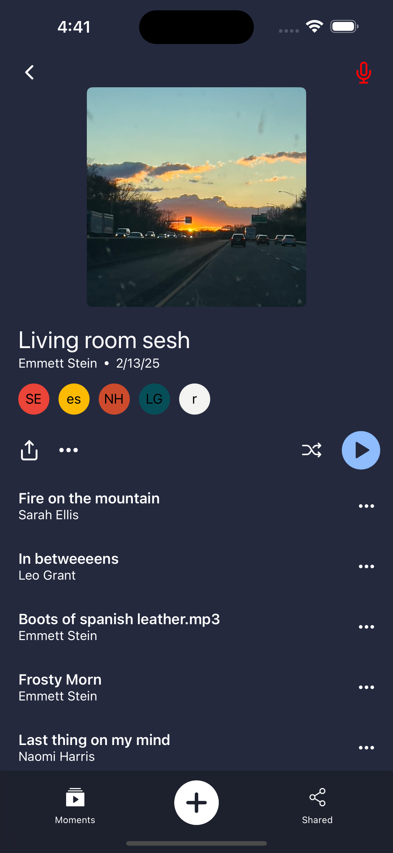 Moment page screenshot